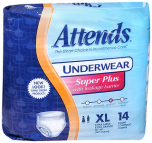 Attends Underwear Super Plus Absorbency Extra Large - 4 pks of 14
