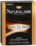 Trojan Naturalamb Natural Skin Lubricated Luxury Condoms - 3 ct