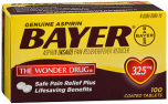 BAYER ASP TAB 325MG        100