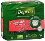 DEPEND UW ADJ MX ABS L XL16CS2