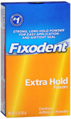 Fixodent Denture Adhesive Powder Extra Hold - 1.6 oz