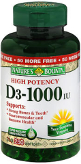 Nature's Bounty D3-1000 IU - 200 Softgels