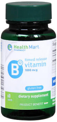 Health Mart Vitamin B12 1000 mcg Tablets Timed Release