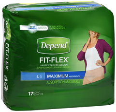 DEPEND UWEAR WMN LGE    17 CS4