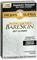 TROJAN Supra BareSkin Lubricated Polyurethane Condoms