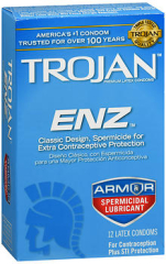 Trojan Enzi Armor Spermicidal Lubricant Latex Condoms