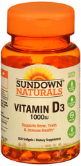 Sundown Naturals Vitamin D3 1000 Iu Softgels