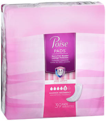 POISE MAX LONG PADS 39 CS4