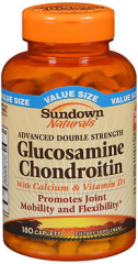Sundown Naturals Glucosamine Chondroitin with Calcium & Vitamin D3 Caplets Advanced Double Strength