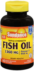 Sundance Vitamins Fish Oil 1360 mg Softgels
