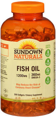 Sundown Naturals Fish Oil 1200 mg Softgels 300 CP